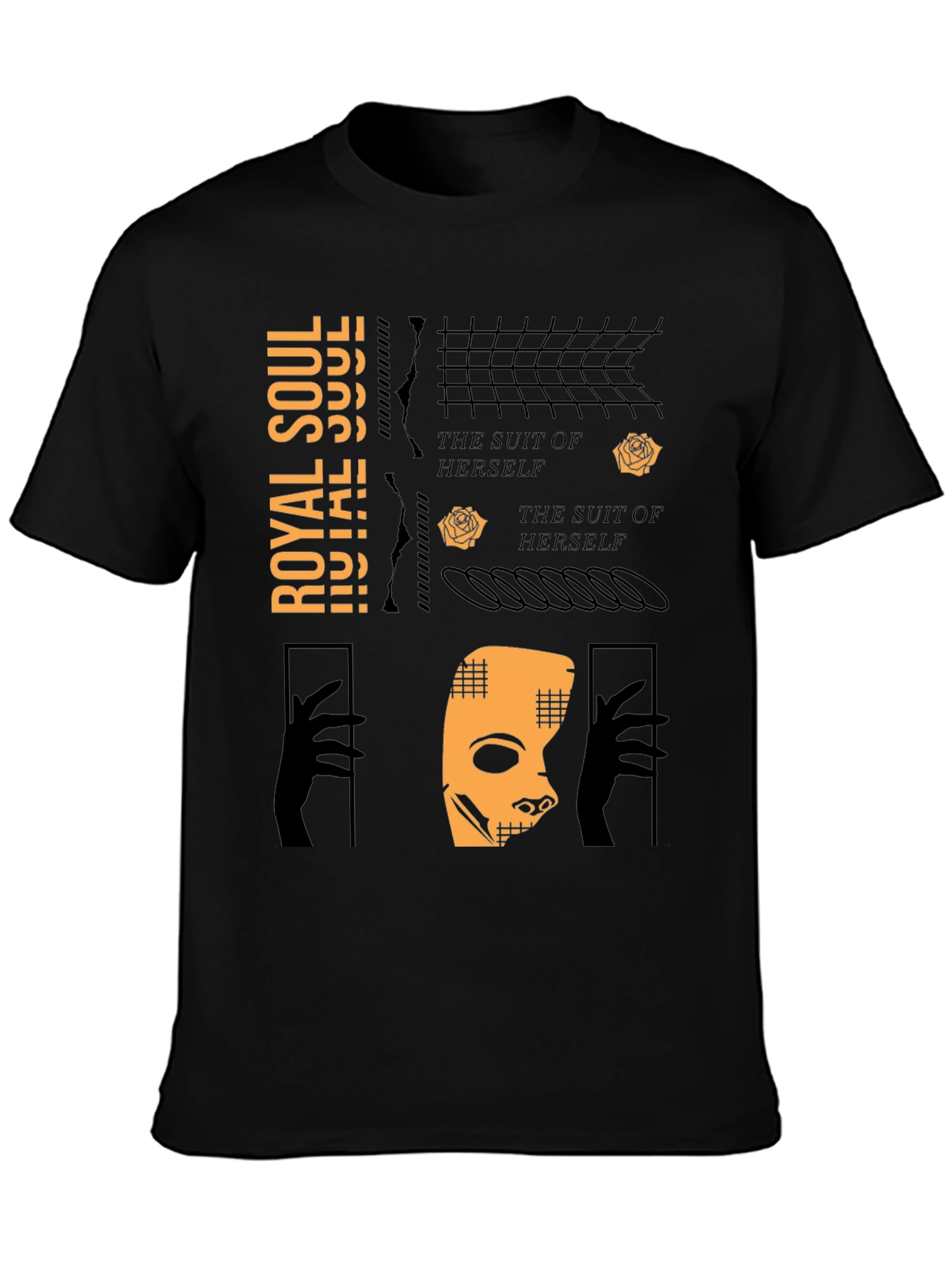 Royal Soul Graphic Print Black T-Shirt