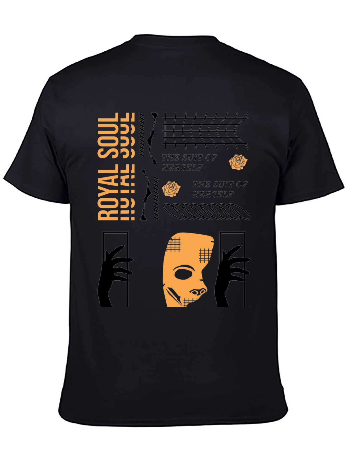 Royal Soul Graphic Print Black T-Shirt