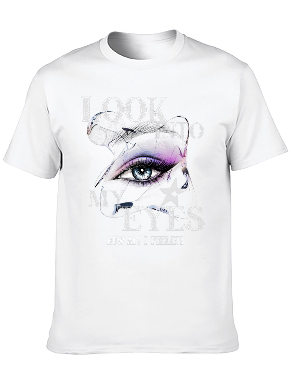 Look Into My Eyes Graphic Tee - Trendy T-Shirt