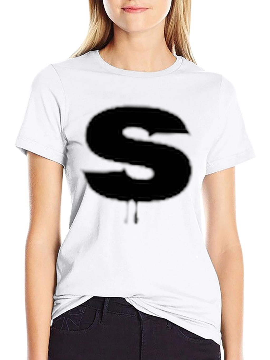 Modern Black S Graphic T-Shirt