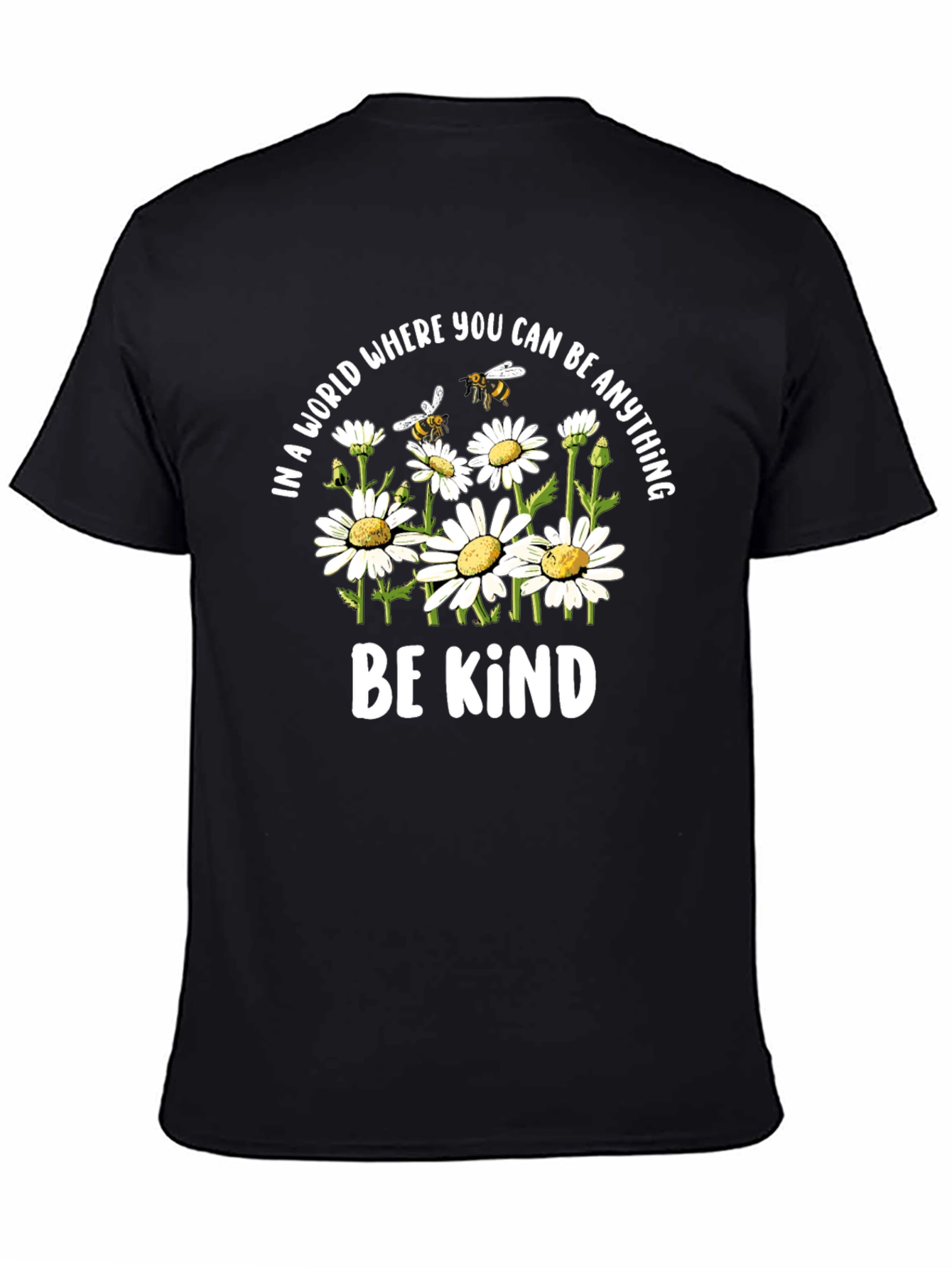 Be Kind Daisy Bee Graphic Tee - Trendy Cotton T-Shirt