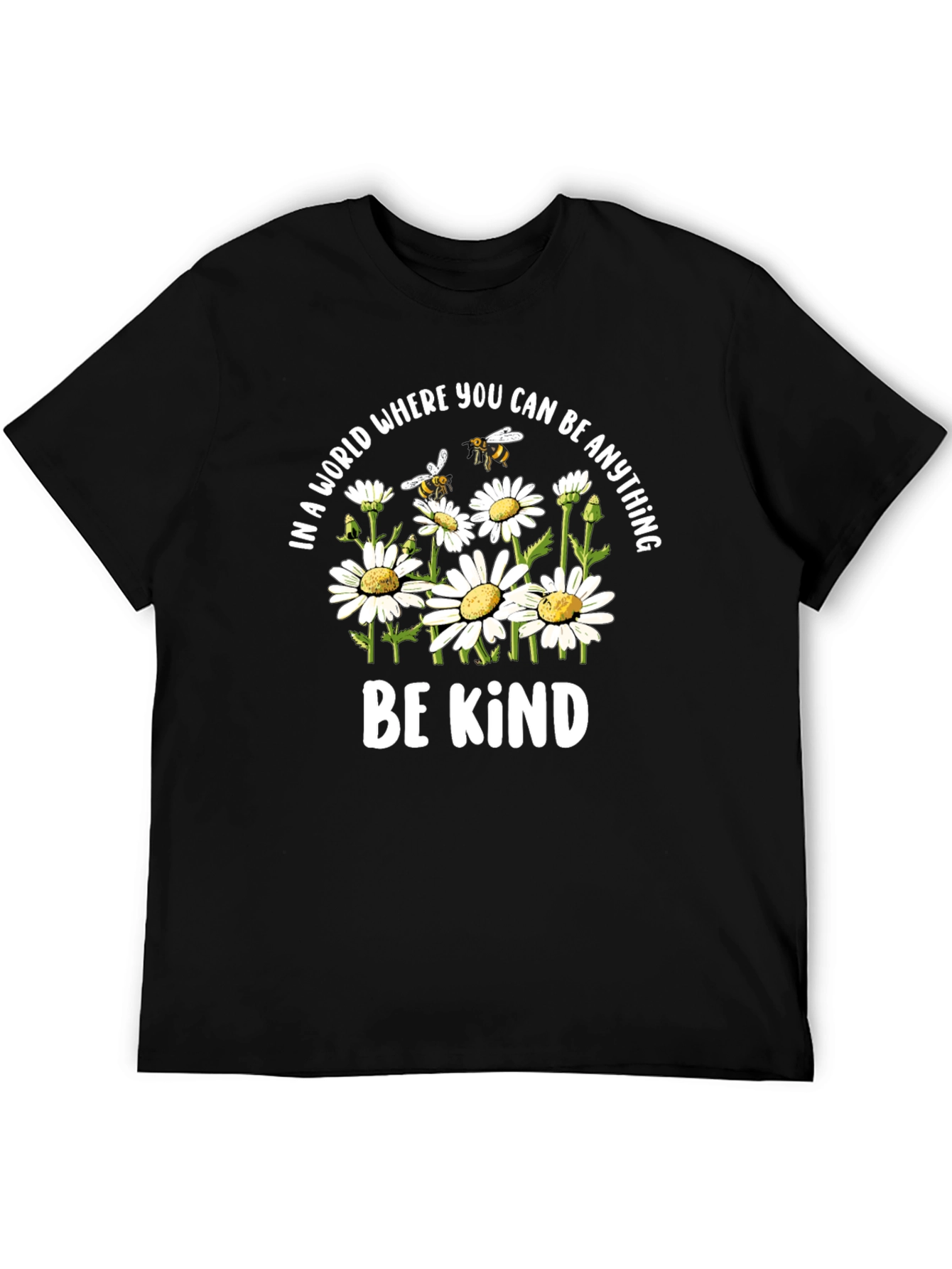 Be Kind Daisy Bee Graphic Tee - Trendy Cotton T-Shirt