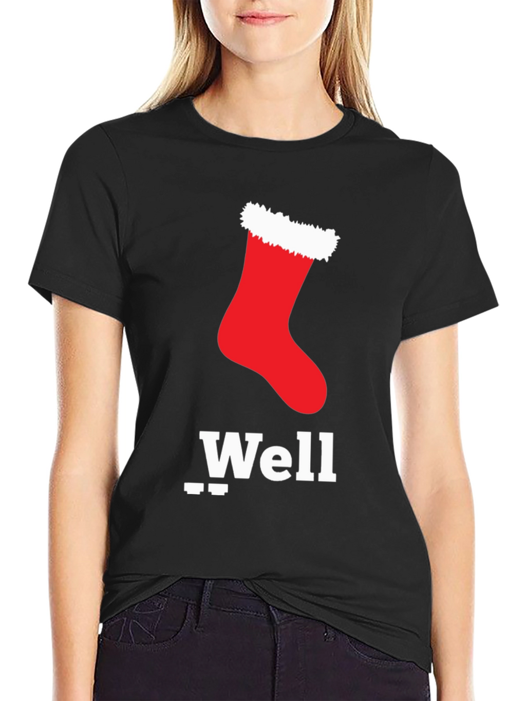 Christmas Stocking Well T-Shirt - Festive Holiday Apparel