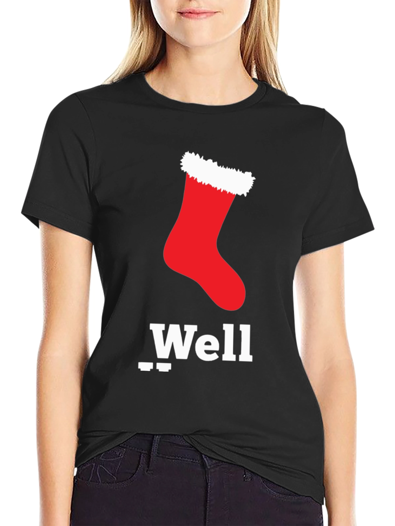 Christmas Stocking Well T-Shirt - Festive Holiday Apparel