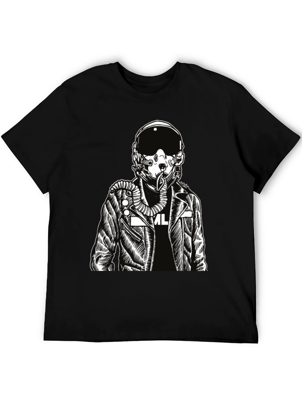 Pilot Graphic Print Black T-Shirt