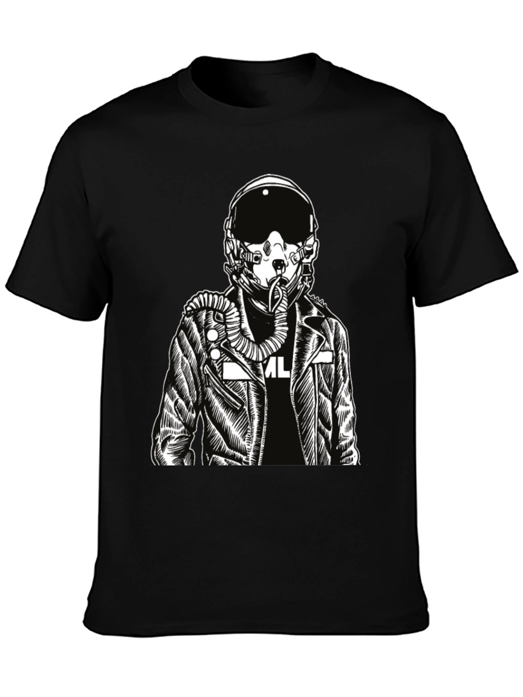 Pilot Graphic Print Black T-Shirt