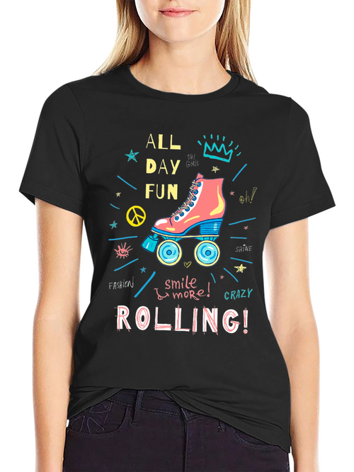 All Day Fun Roller Skate Graphic T-Shirt