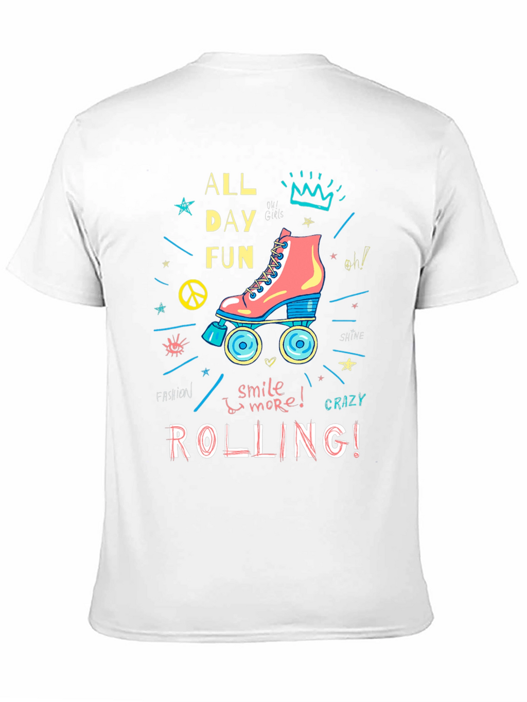 All Day Fun Roller Skate Graphic T-Shirt