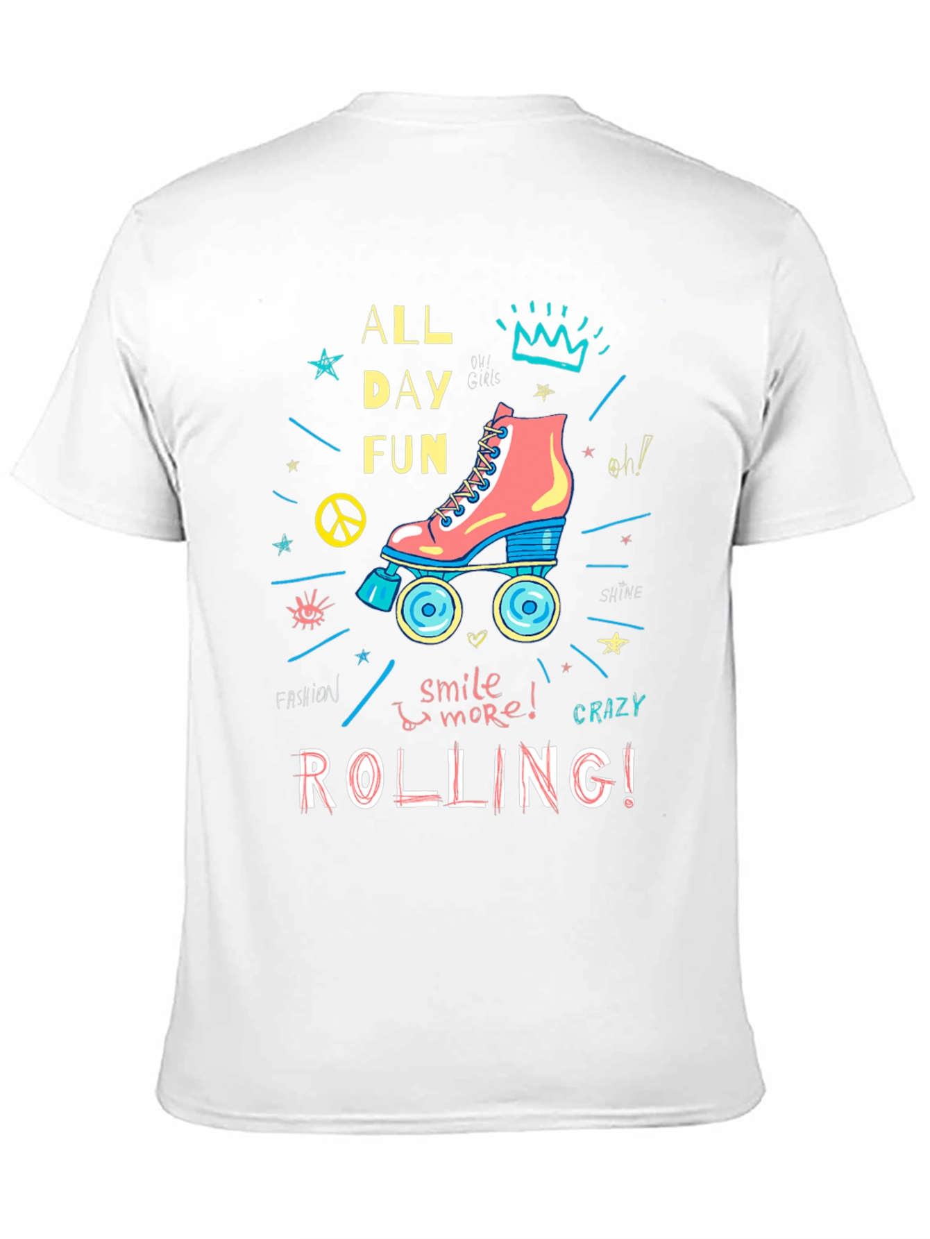All Day Fun Roller Skate Graphic T-Shirt
