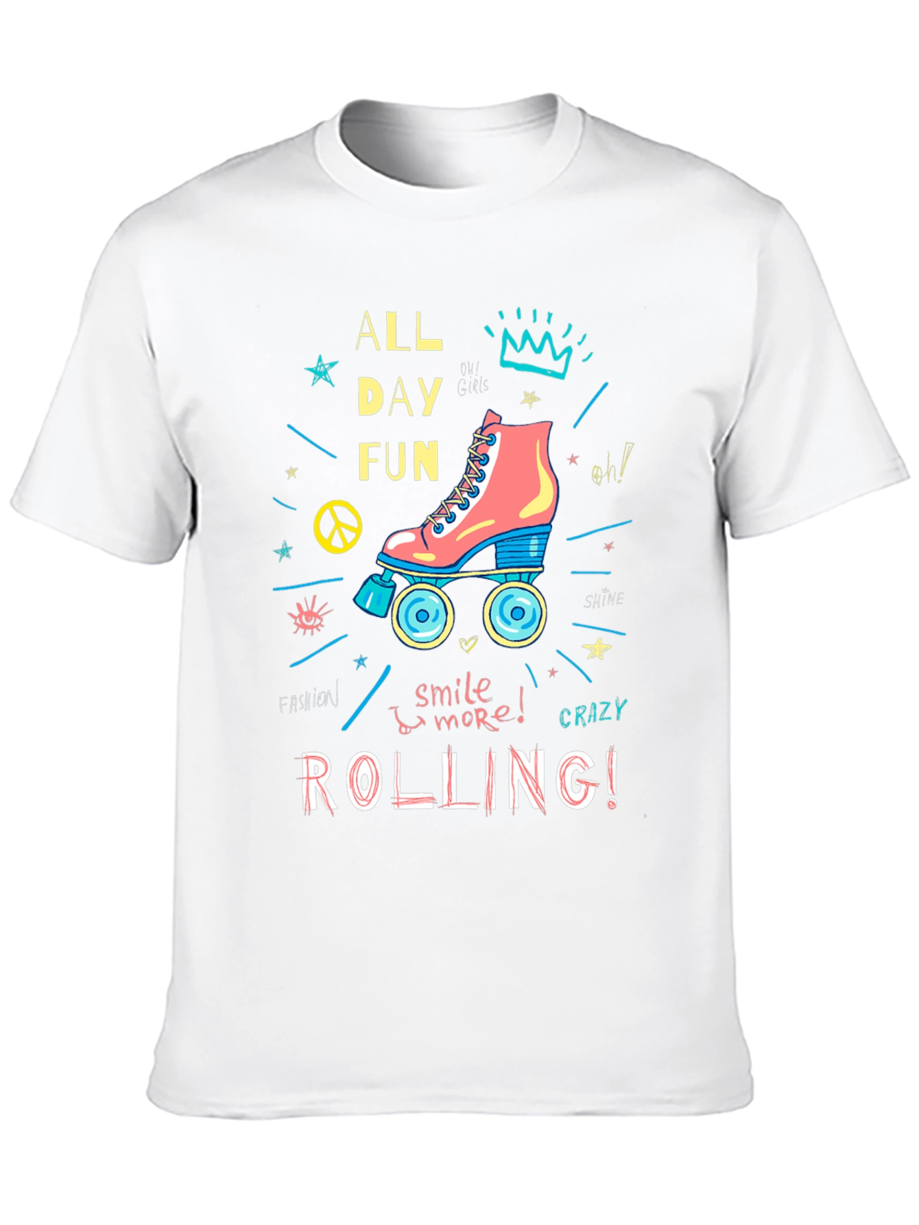 All Day Fun Roller Skate Graphic T-Shirt
