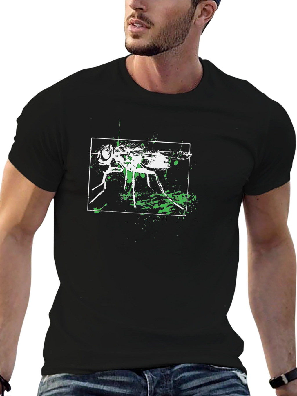 Fly Graphic Tee - Black Cotton Blend