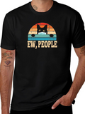 Ew People Black Cat Mask T-Shirt
