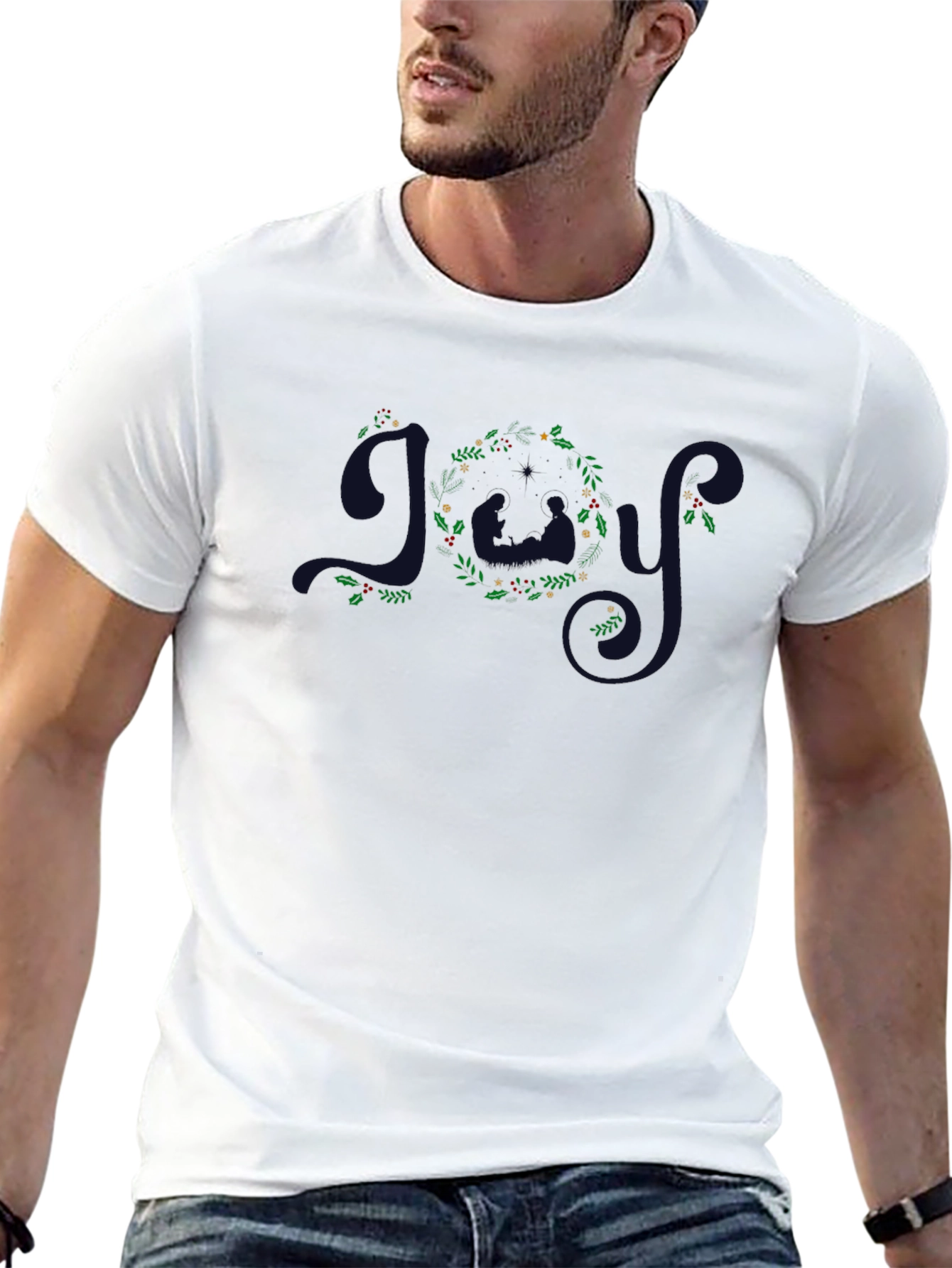Joy Holiday Graphic T-Shirt - Festive Design
