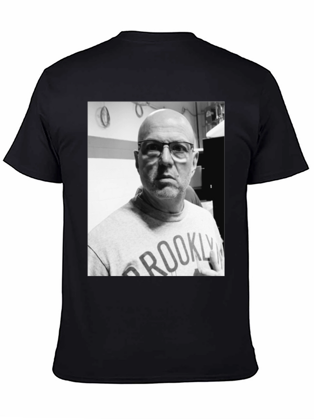 Mans T-Shirt with Black & White Portrait