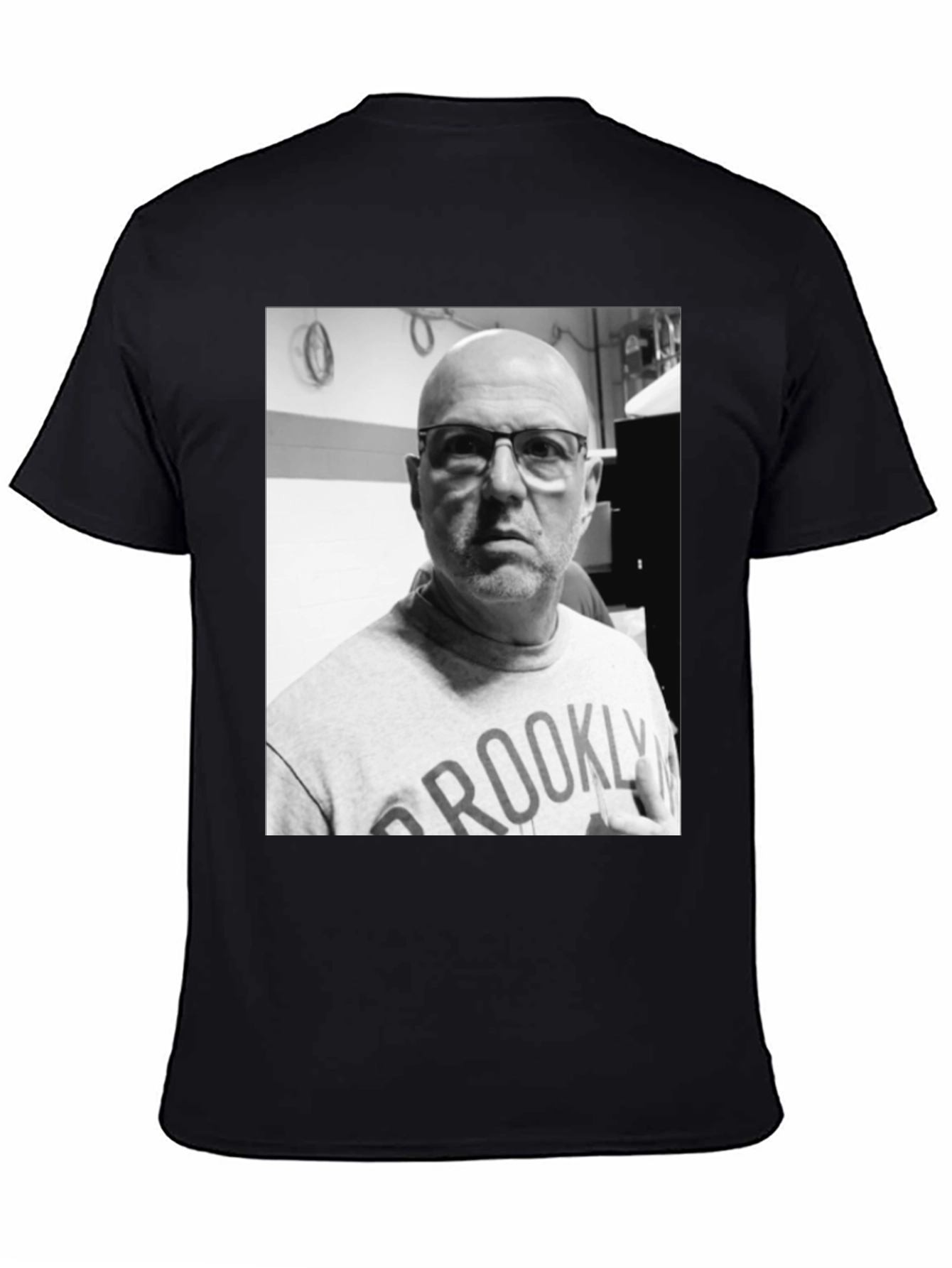 Mans T-Shirt with Black & White Portrait