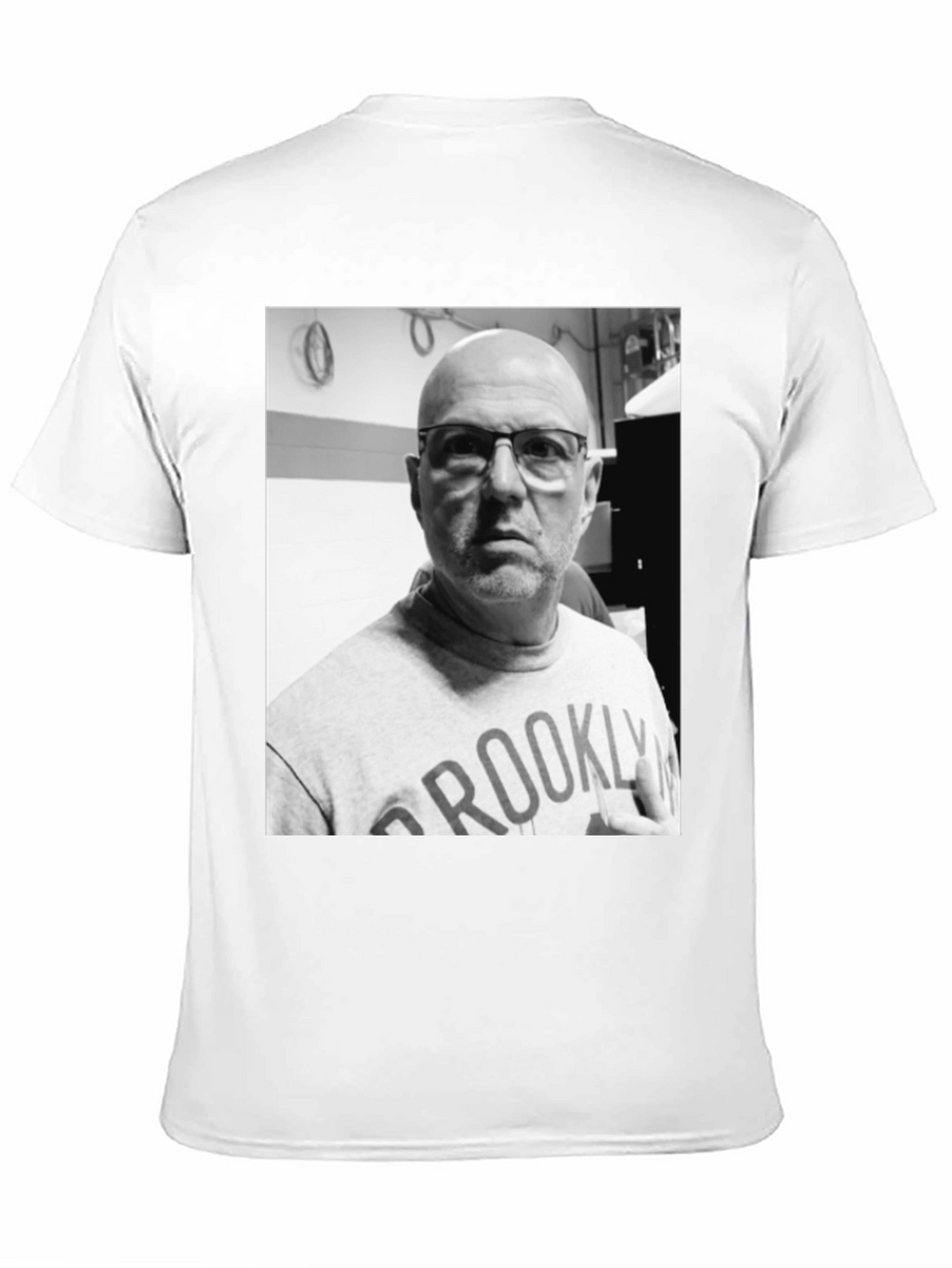 Mans T-Shirt with Black & White Portrait