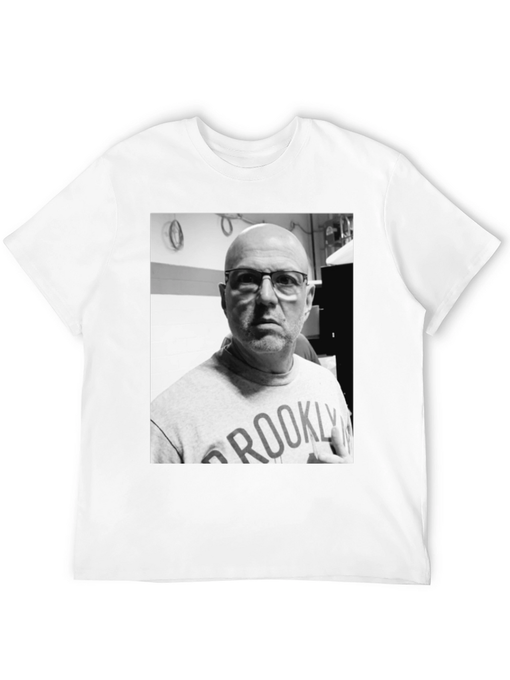 Mans T-Shirt with Black & White Portrait