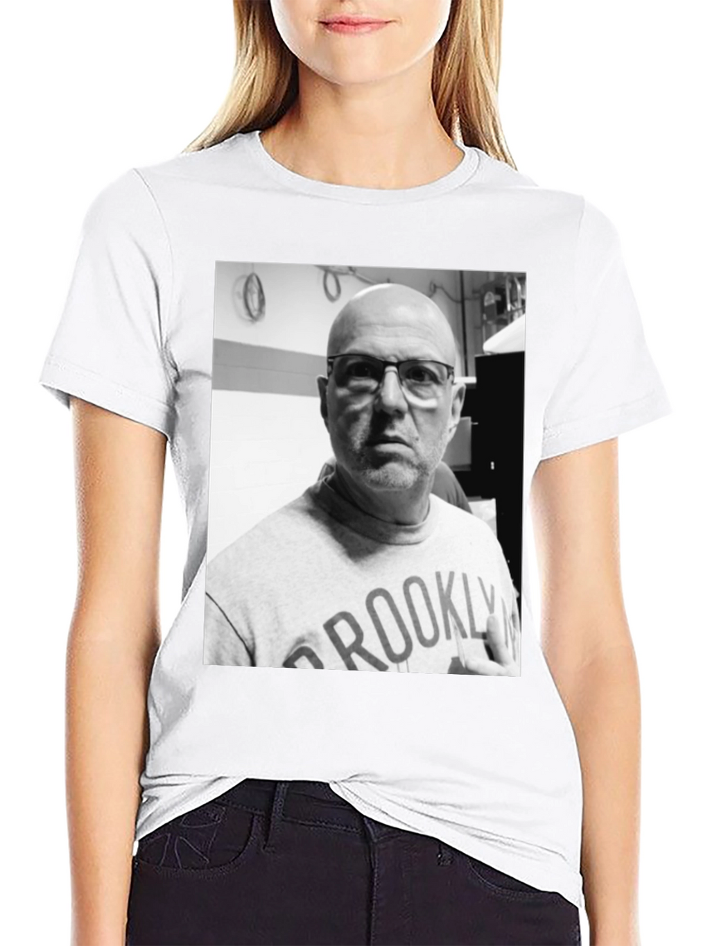 Mans T-Shirt with Black & White Portrait