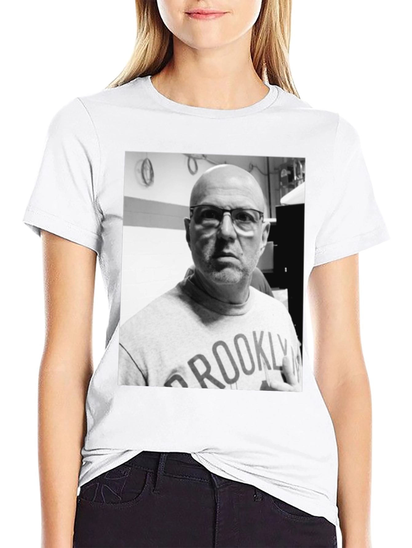 Mans T-Shirt with Black & White Portrait