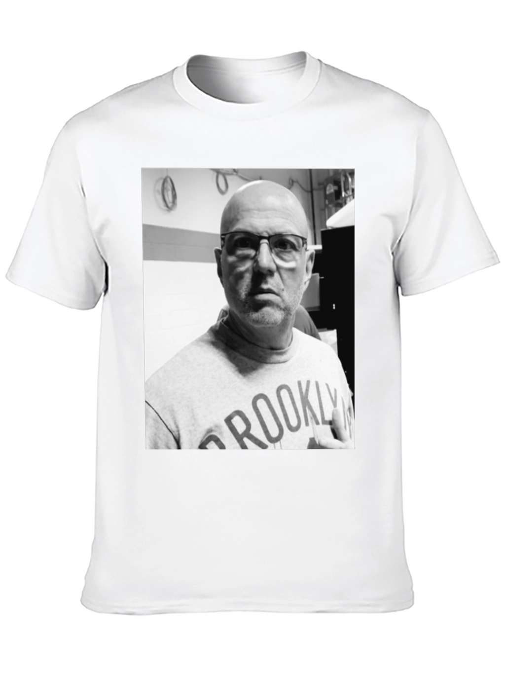 Mans T-Shirt with Black & White Portrait