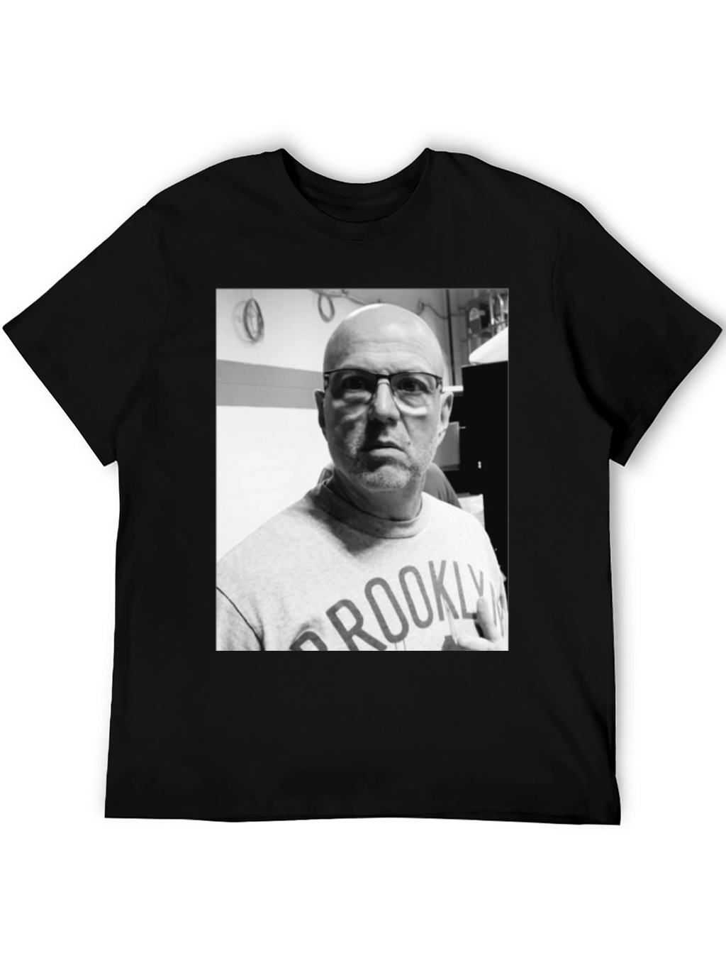 Mans T-Shirt with Black & White Portrait