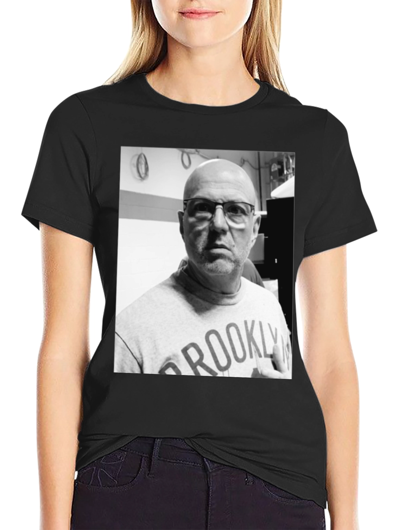 Mans T-Shirt with Black & White Portrait