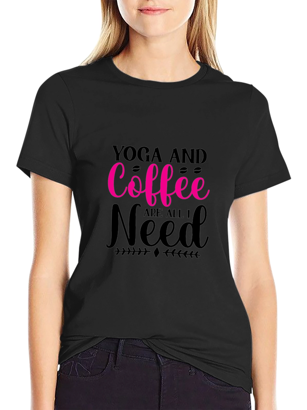 Yoga & Coffee T-Shirt: Relax Recharge Repeat!