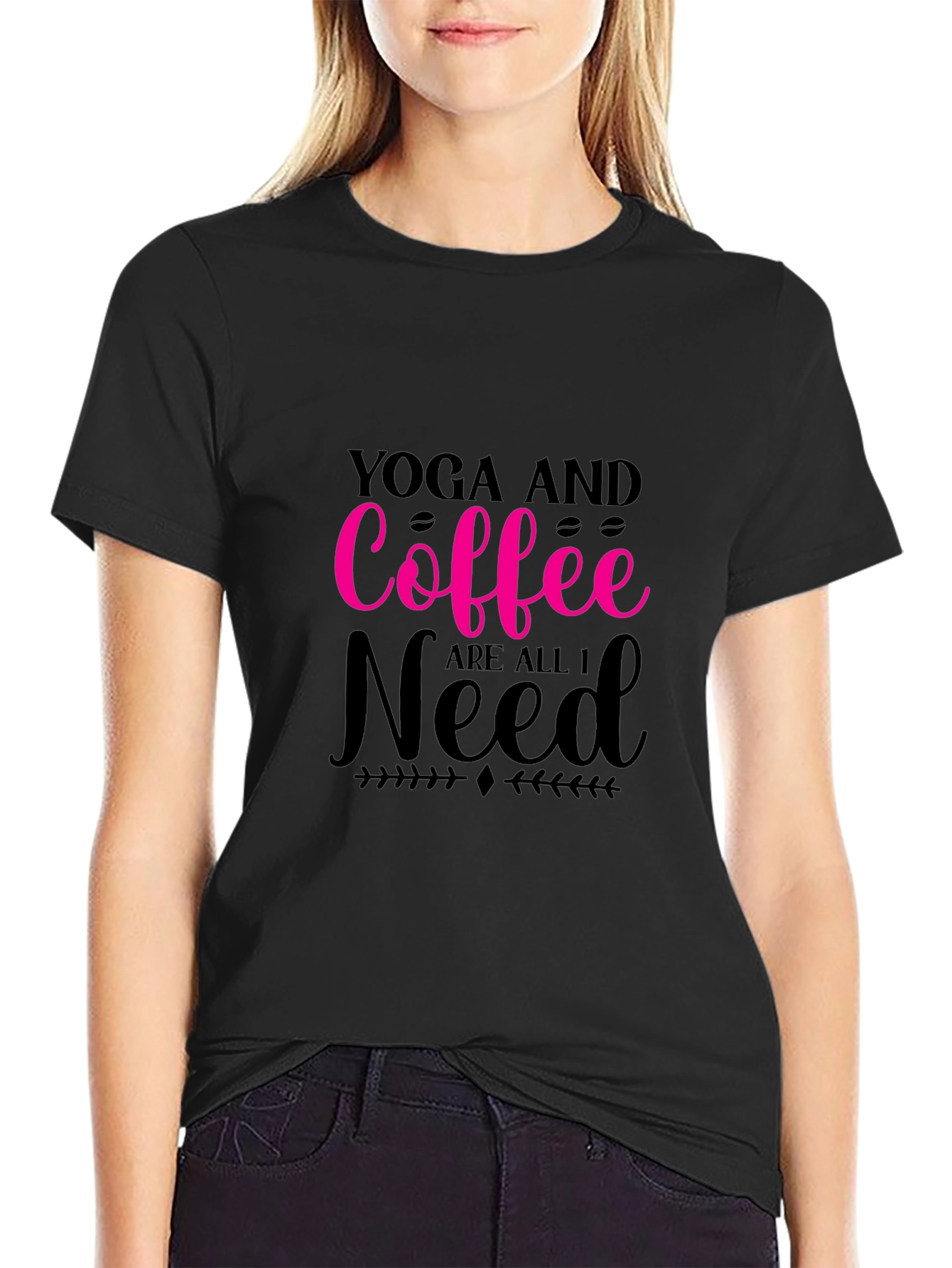 Yoga & Coffee T-Shirt: Relax Recharge Repeat!