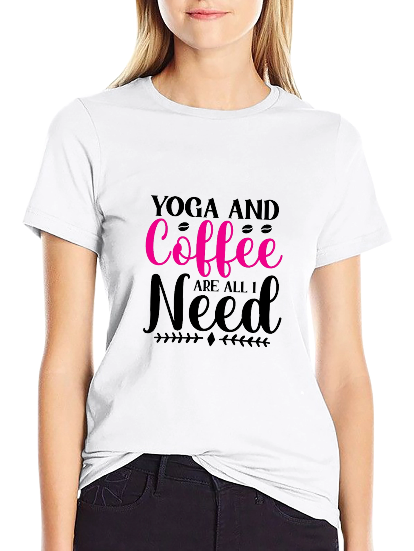Yoga & Coffee T-Shirt: Relax Recharge Repeat!