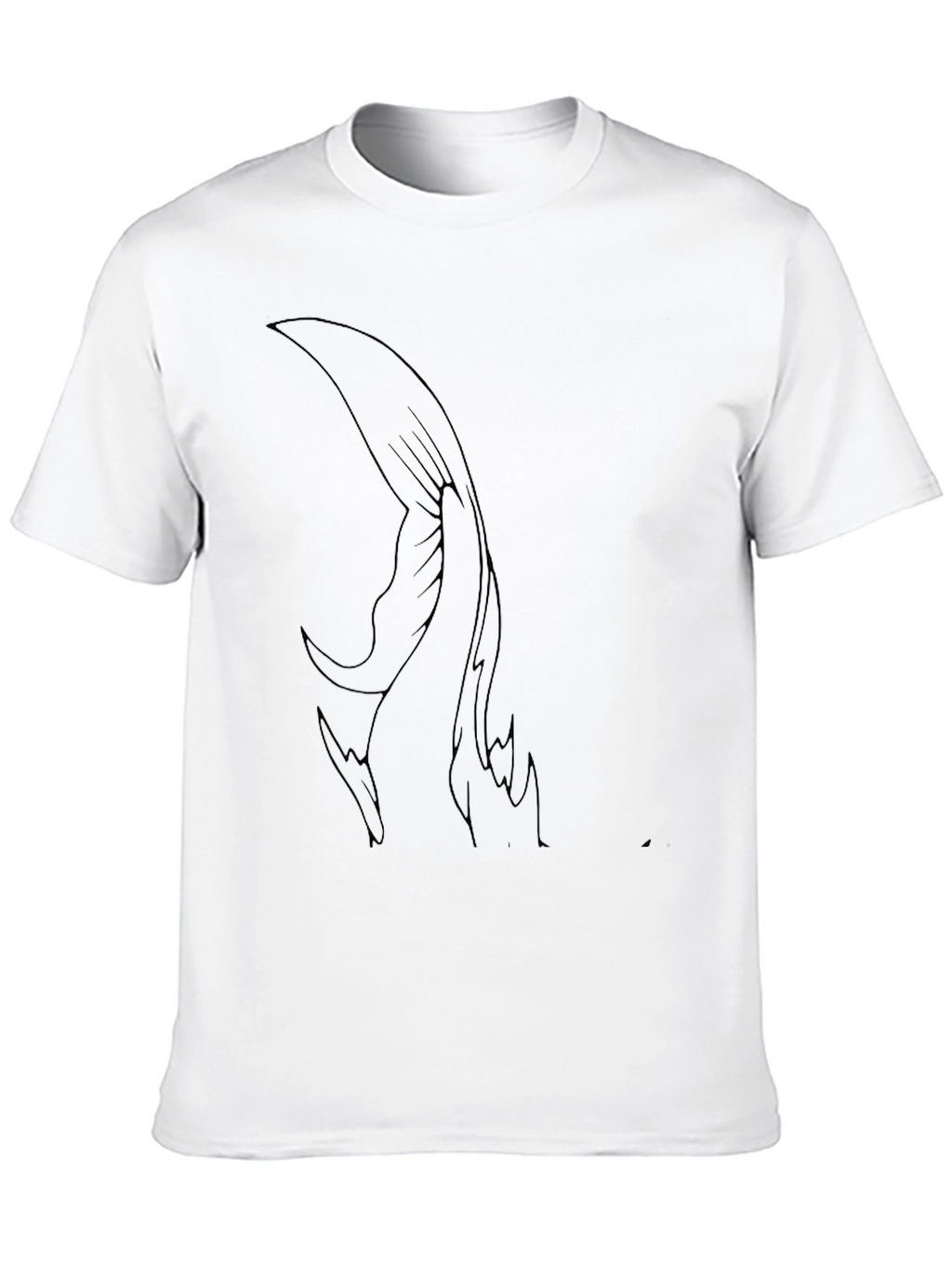 Mens Black Graphic Tee - Abstract Wing Design
