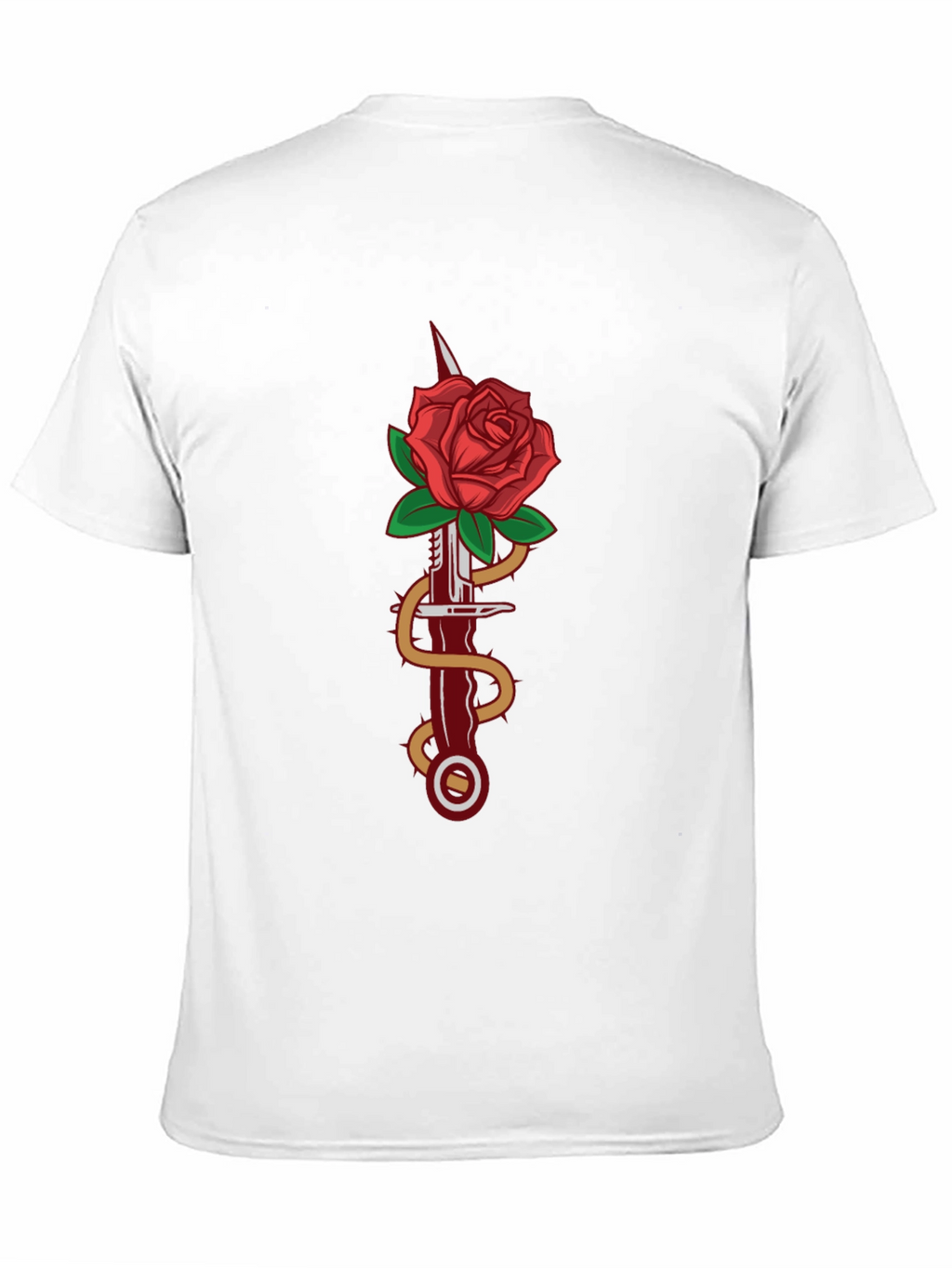 Rose & Dagger Graphic Tee - Stylish Black T-Shirt