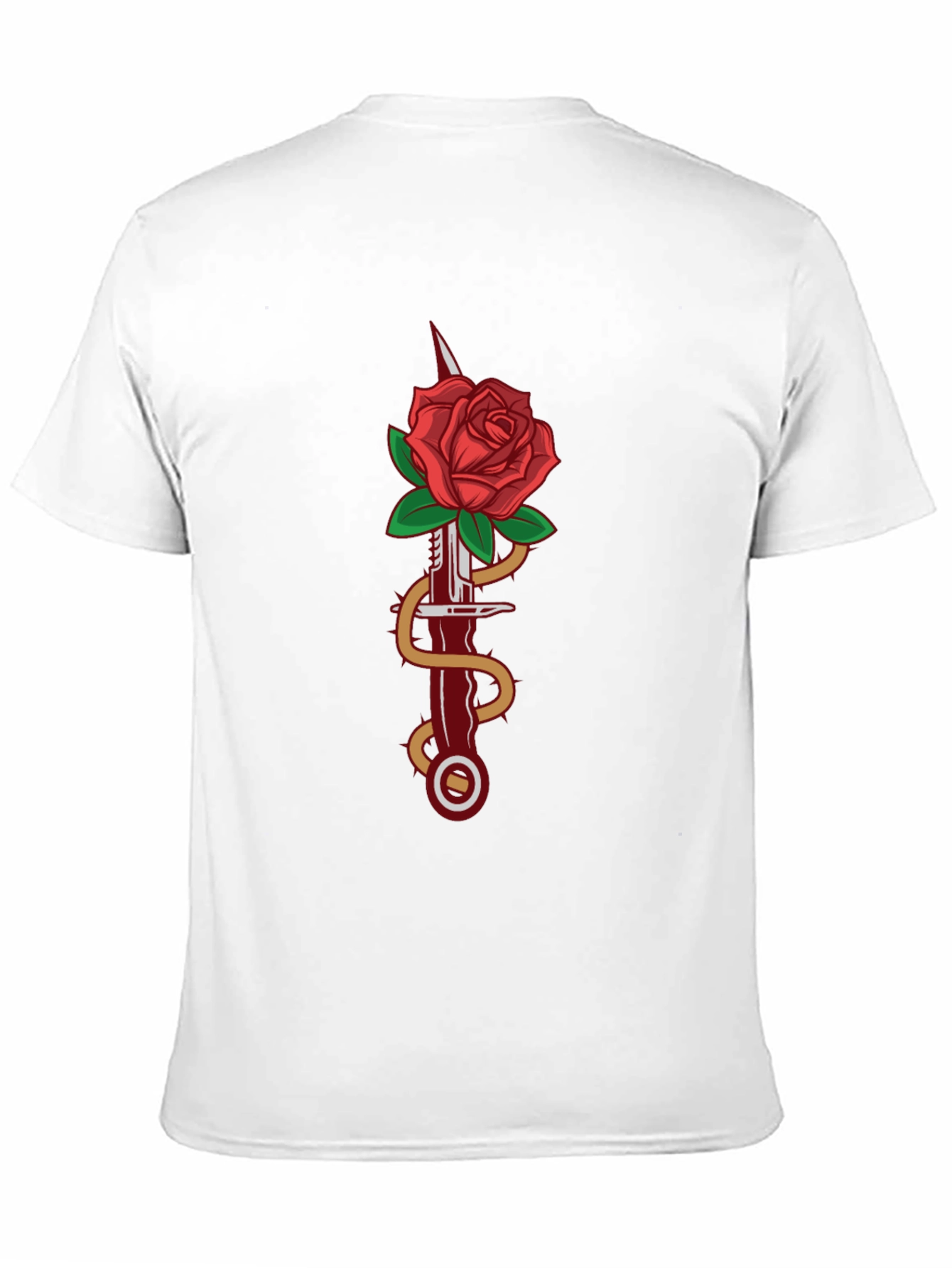 Rose & Dagger Graphic Tee - Stylish Black T-Shirt