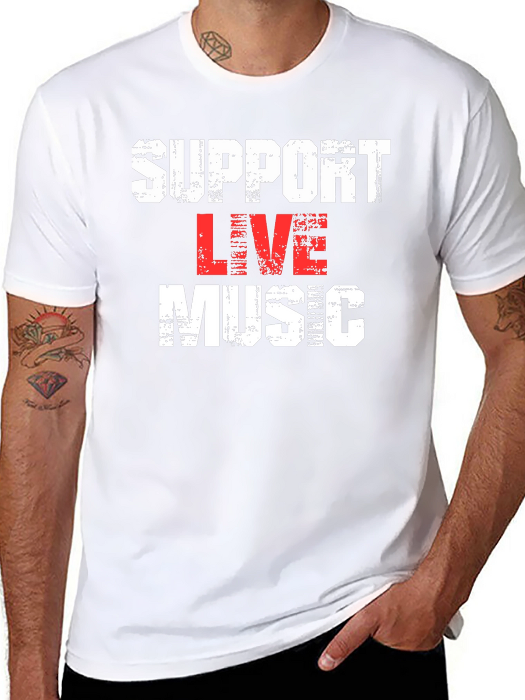 Support Live Music Graphic Tee
