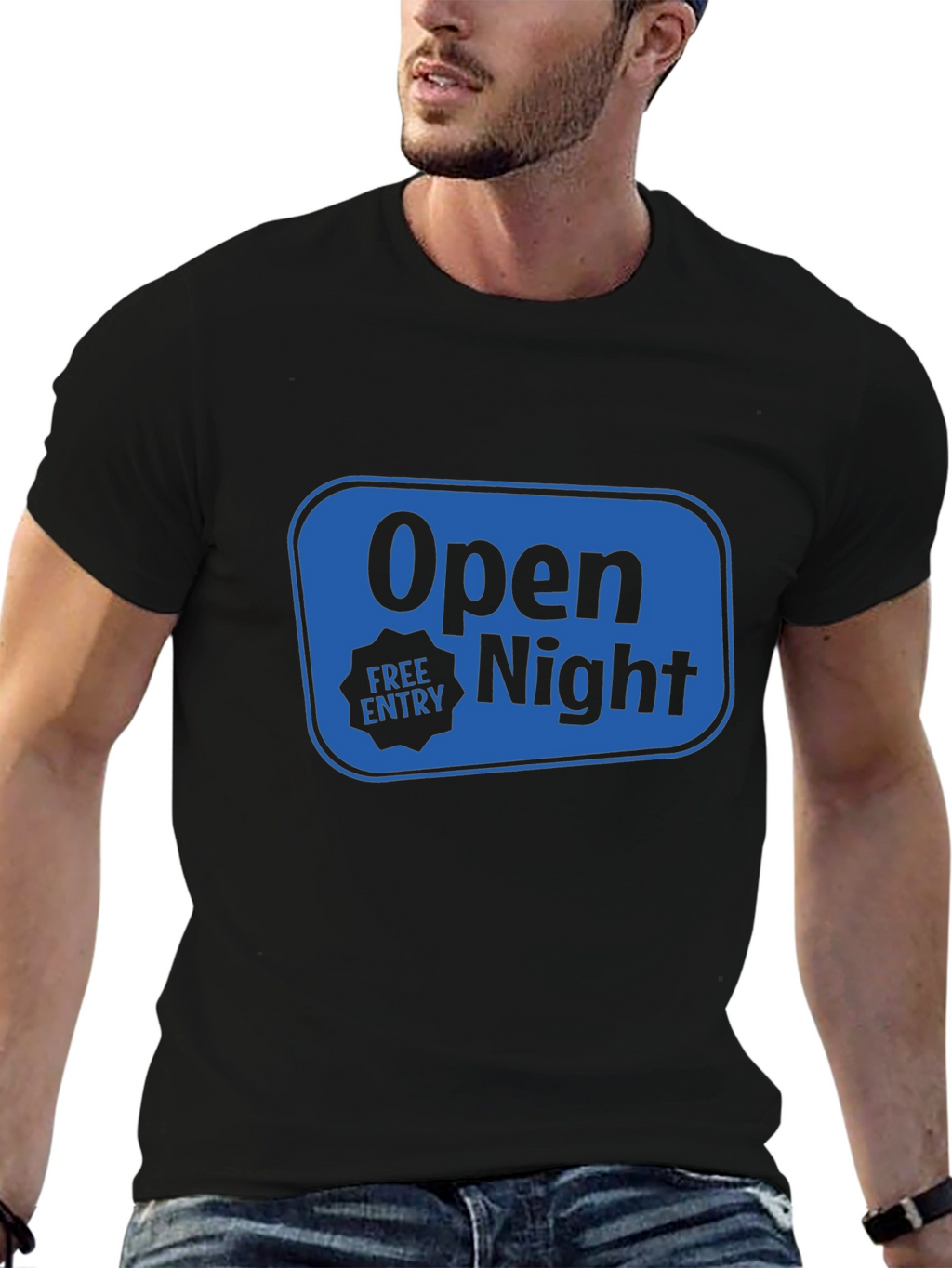 Open Night Free Entry Black T-Shirt