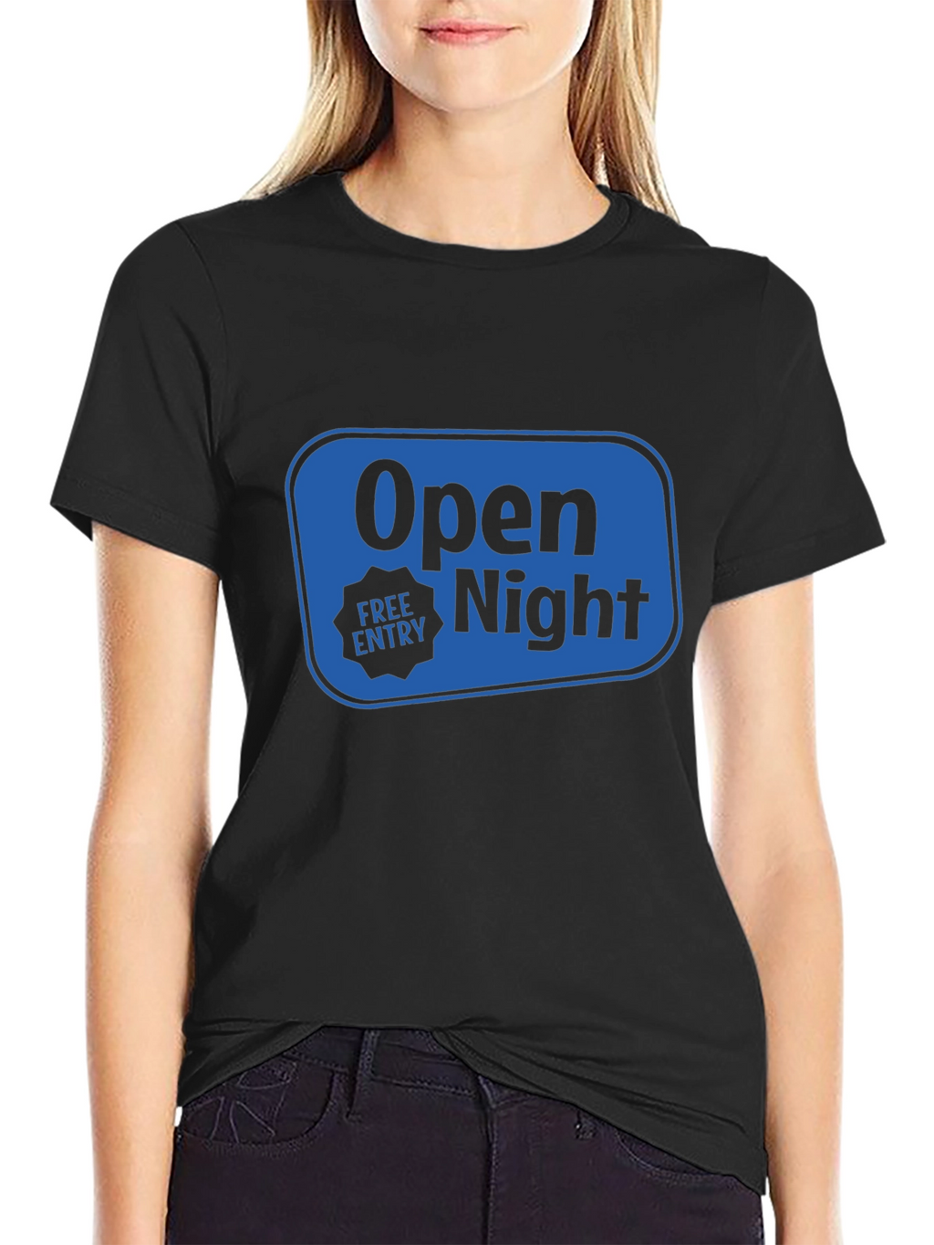 Open Night Free Entry Black T-Shirt