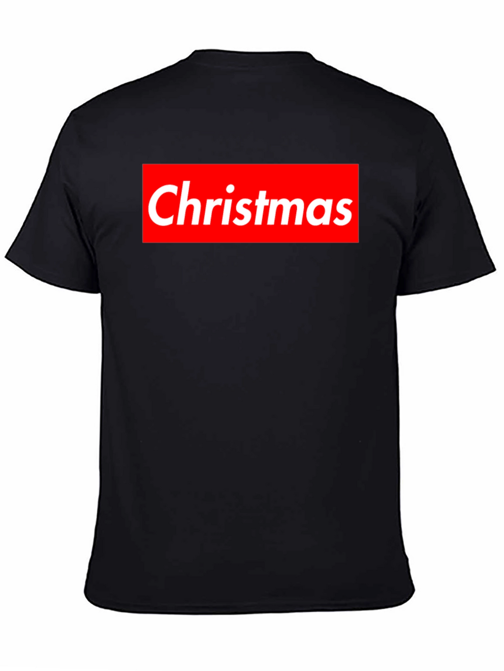 Christmas Red Box Logo Black T-Shirt