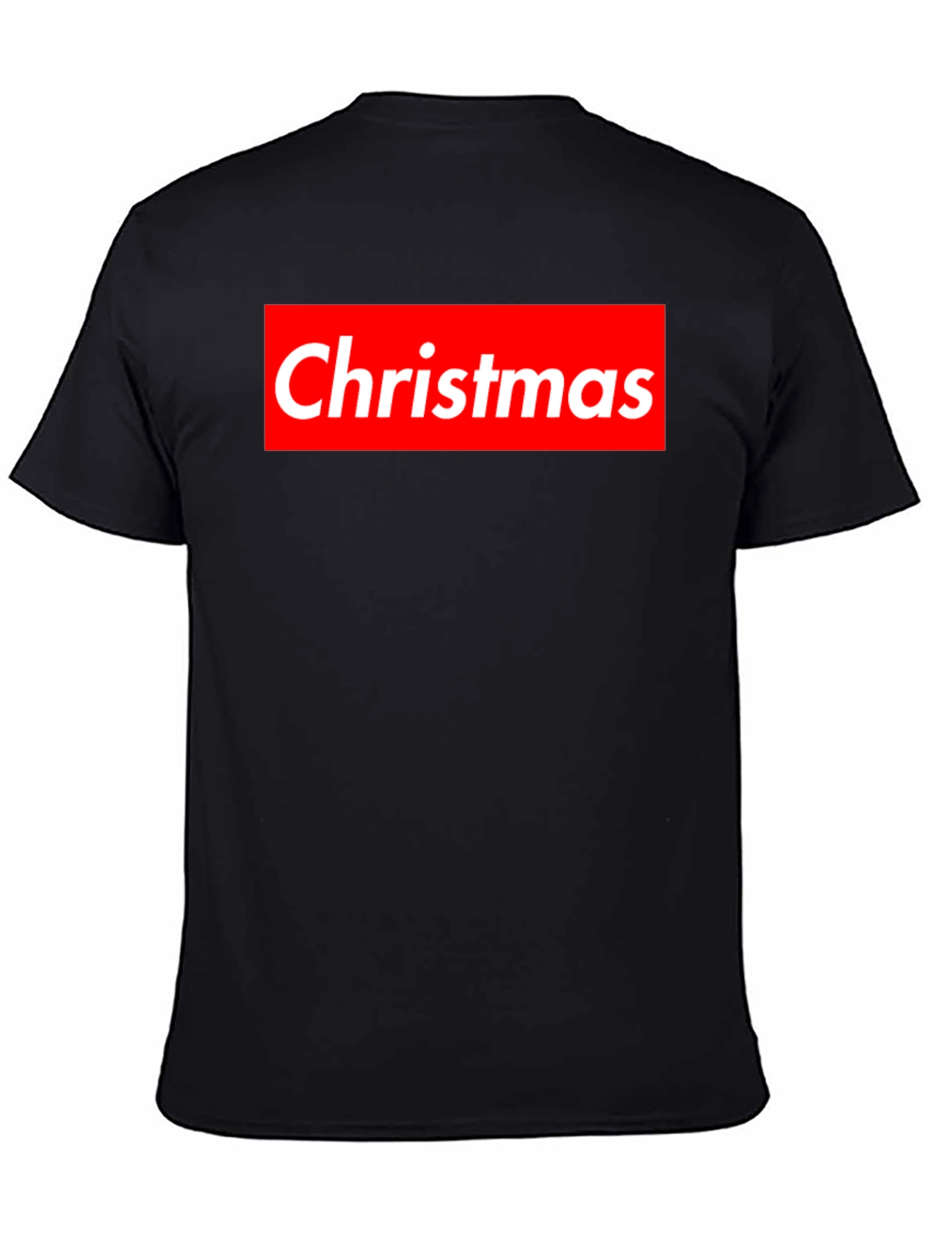 Christmas Red Box Logo Black T-Shirt