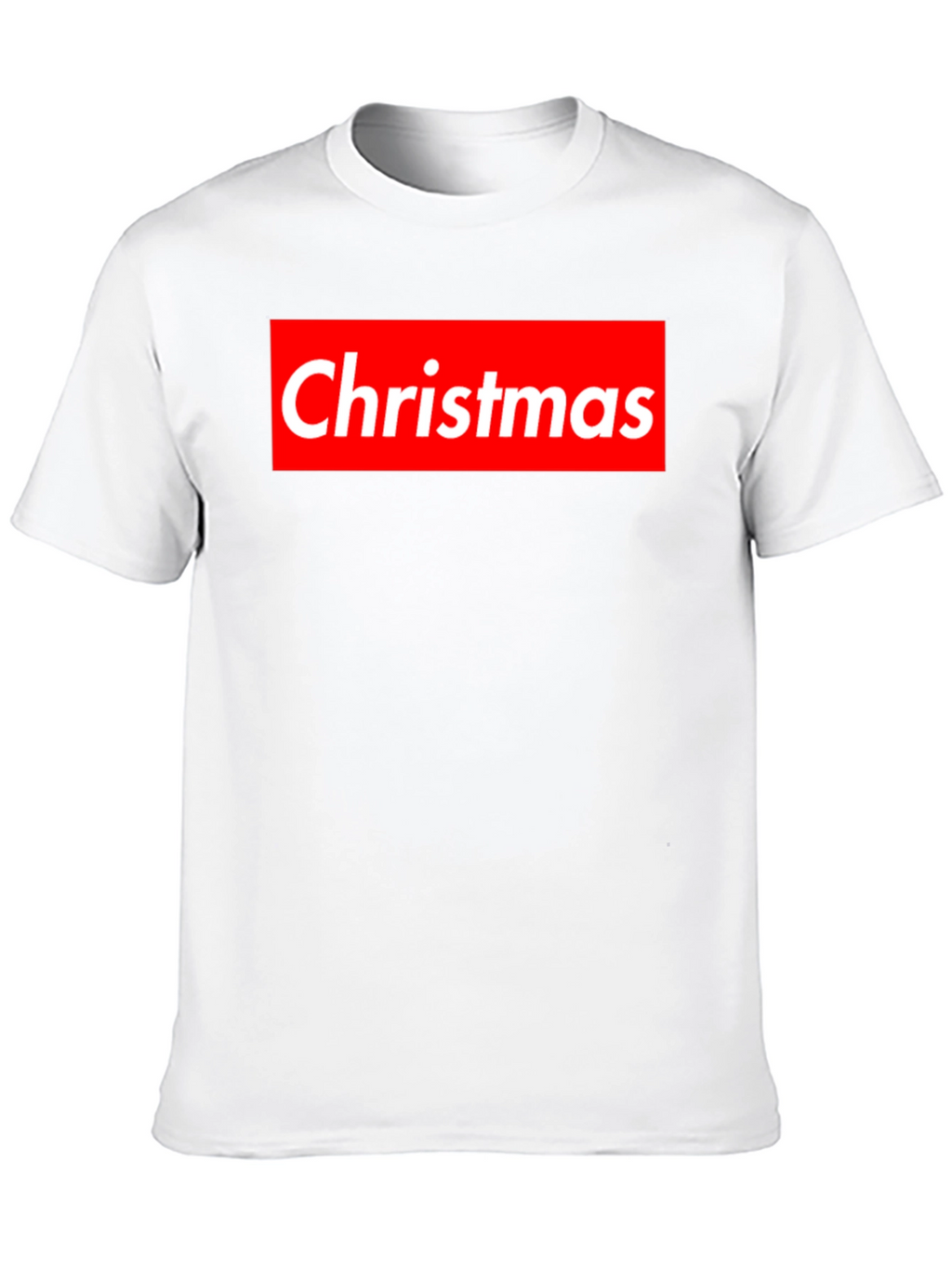 Christmas Red Box Logo Black T-Shirt