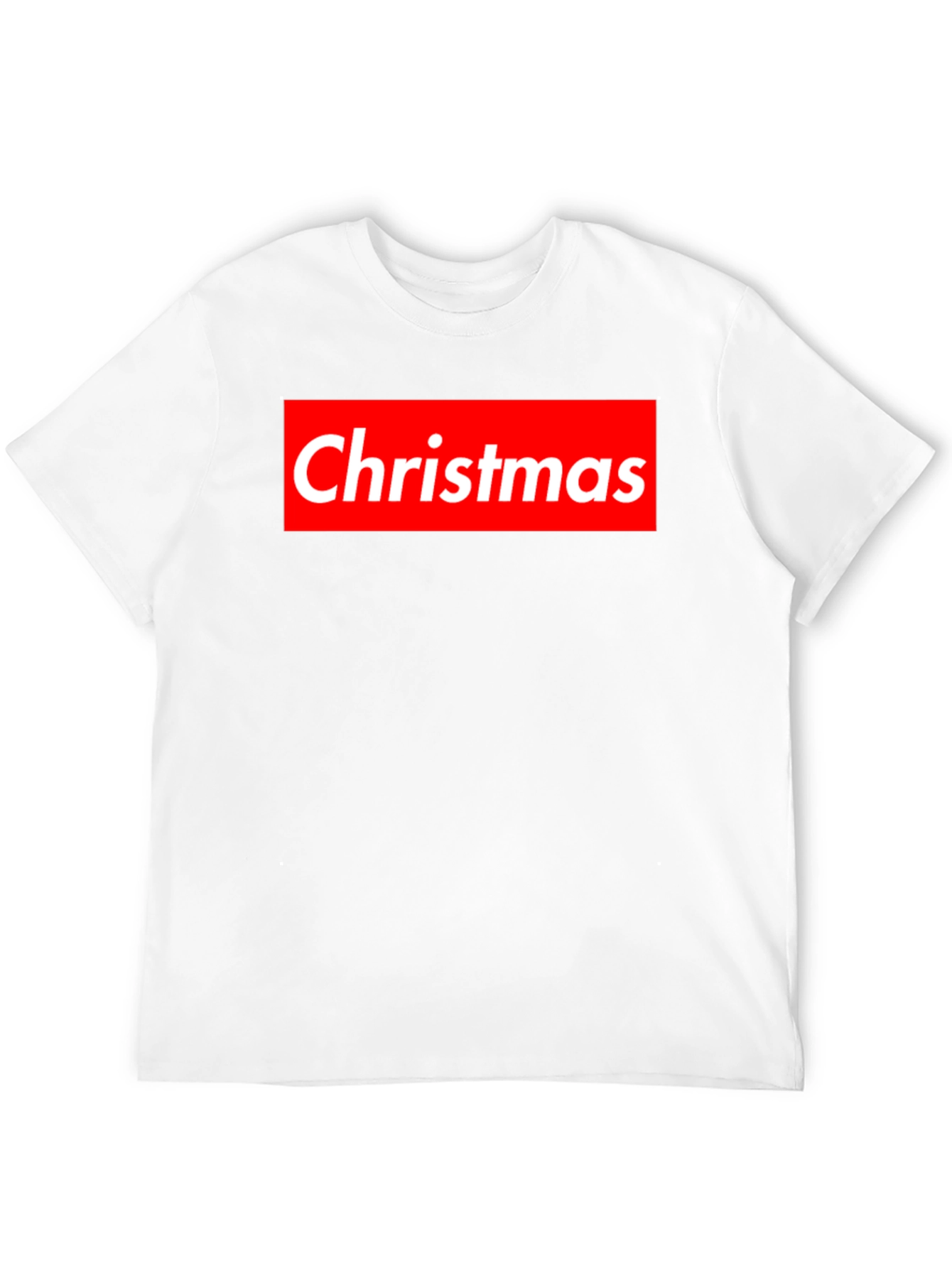 Christmas Red Box Logo Black T-Shirt