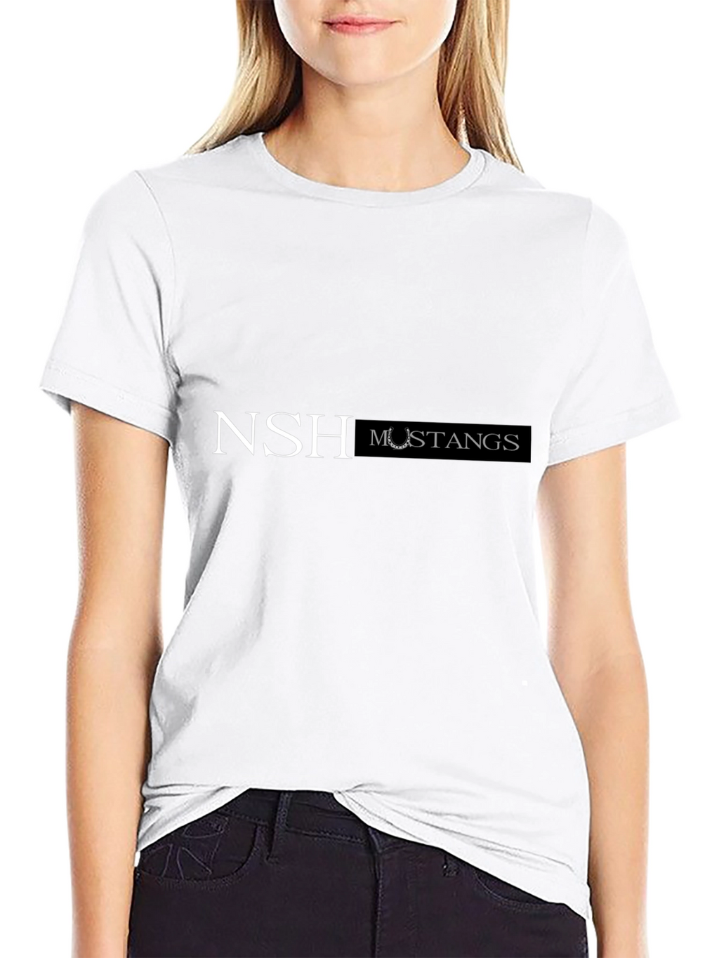 NSH Mustangs Black Graphic Tee - Unisex