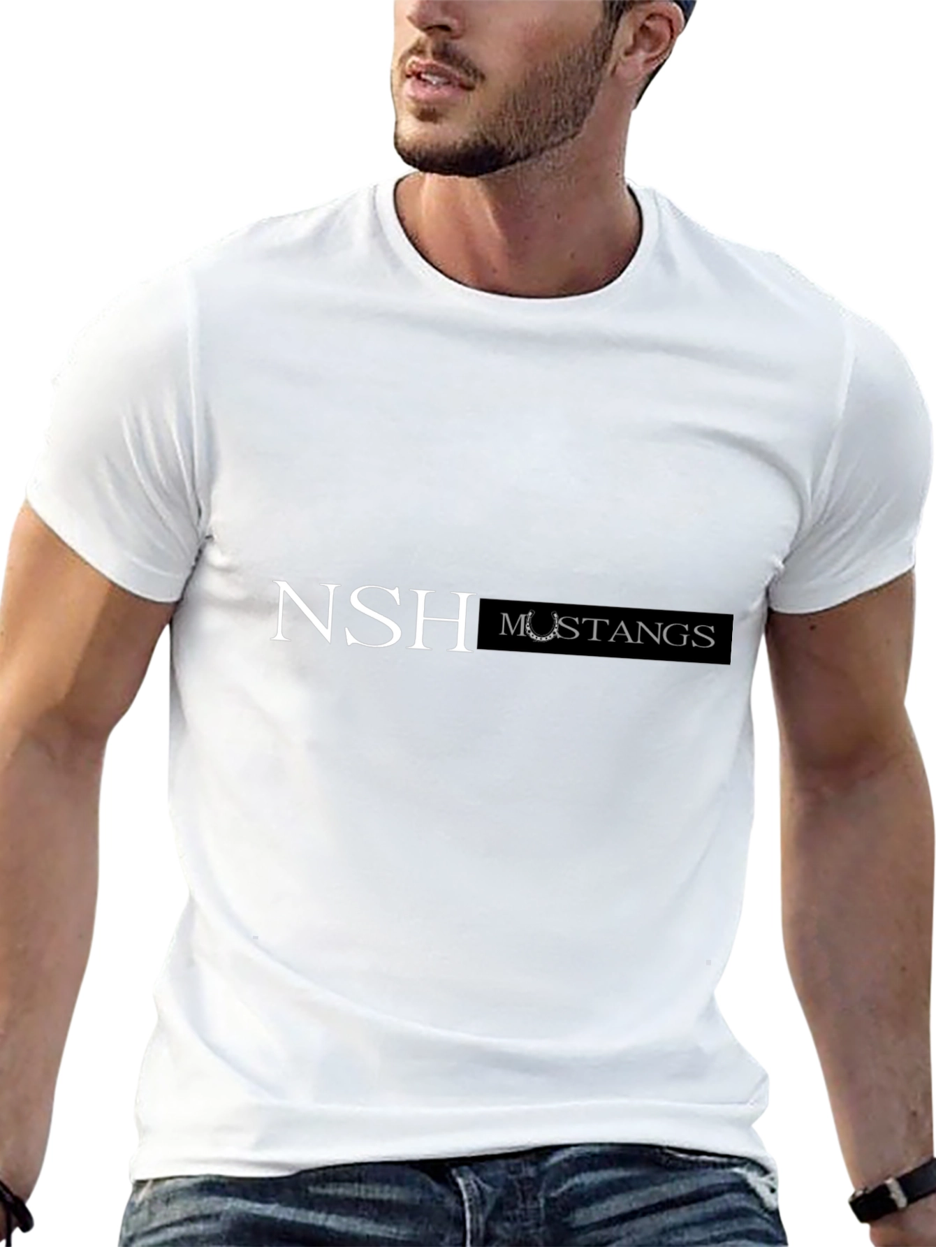 NSH Mustangs Black Graphic Tee - Unisex