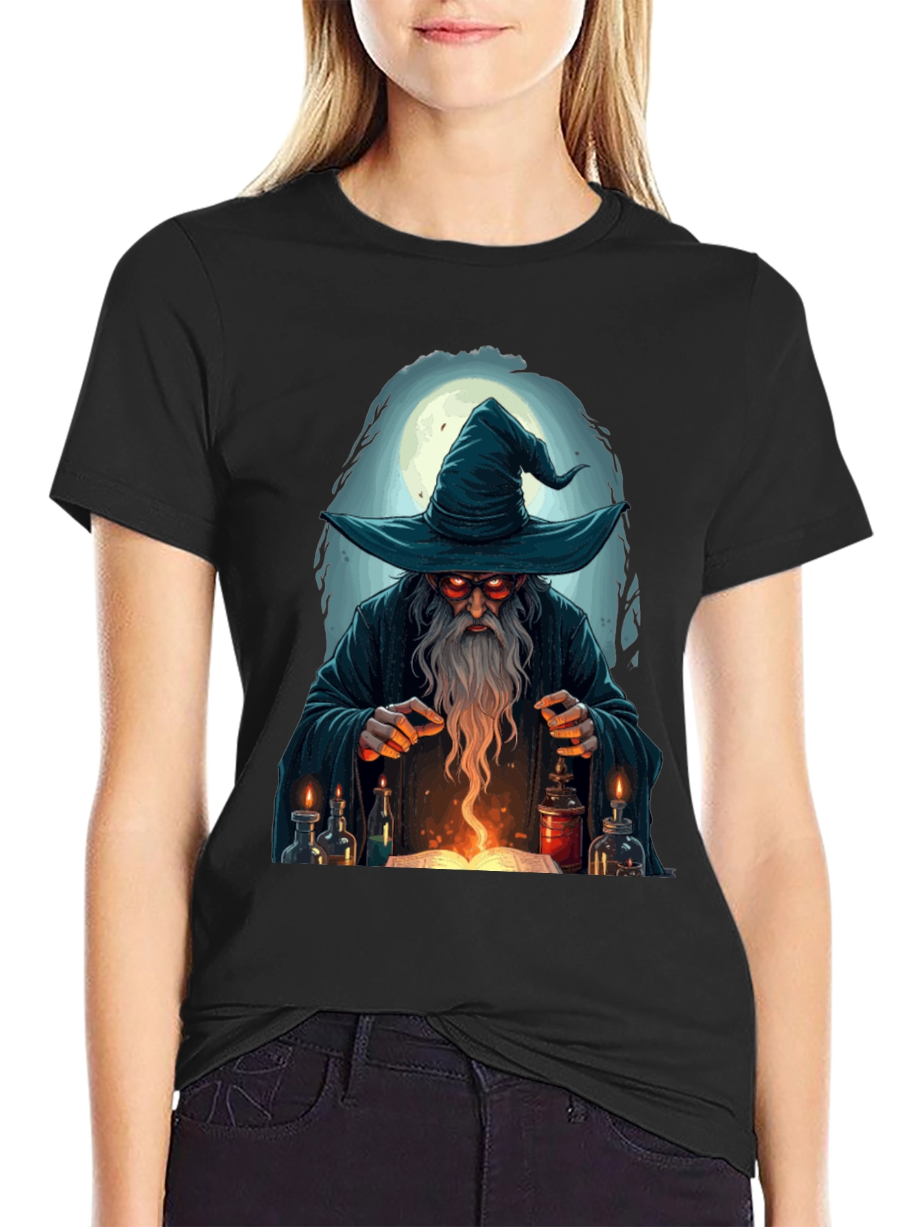 Wizard Graphic T-Shirt - Mystical Mage Design