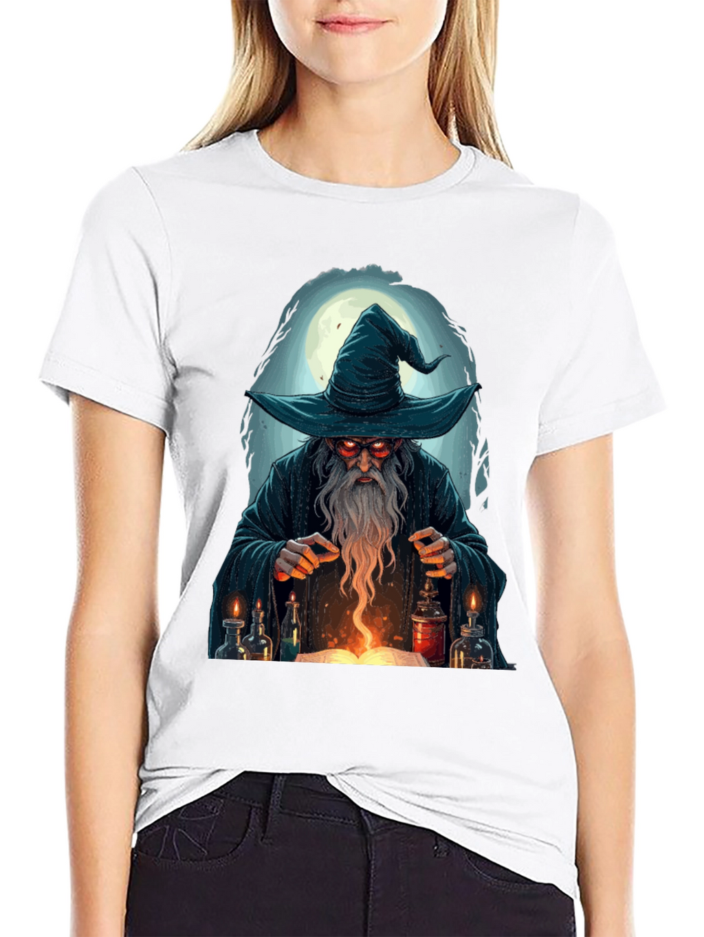 Wizard Graphic T-Shirt - Mystical Mage Design