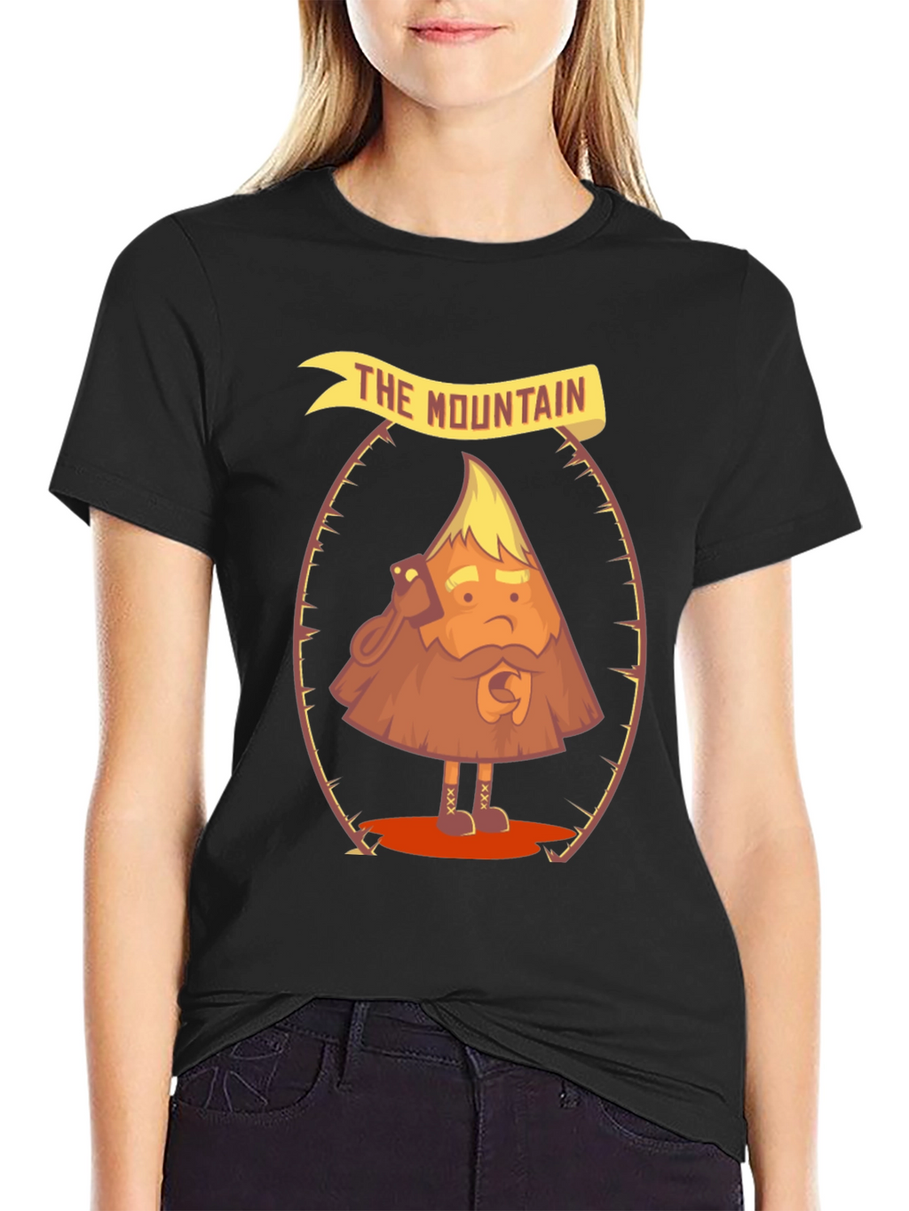 The Mountain Funny Cartoon Graphic T-Shirt