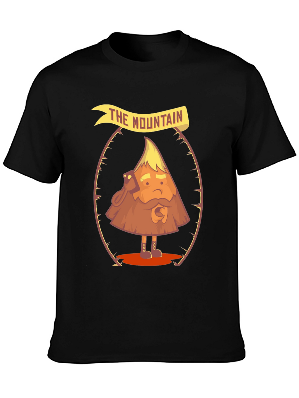 The Mountain Funny Cartoon Graphic T-Shirt