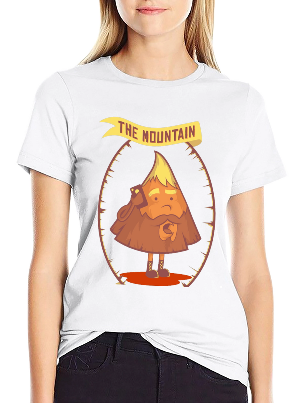The Mountain Funny Cartoon Graphic T-Shirt