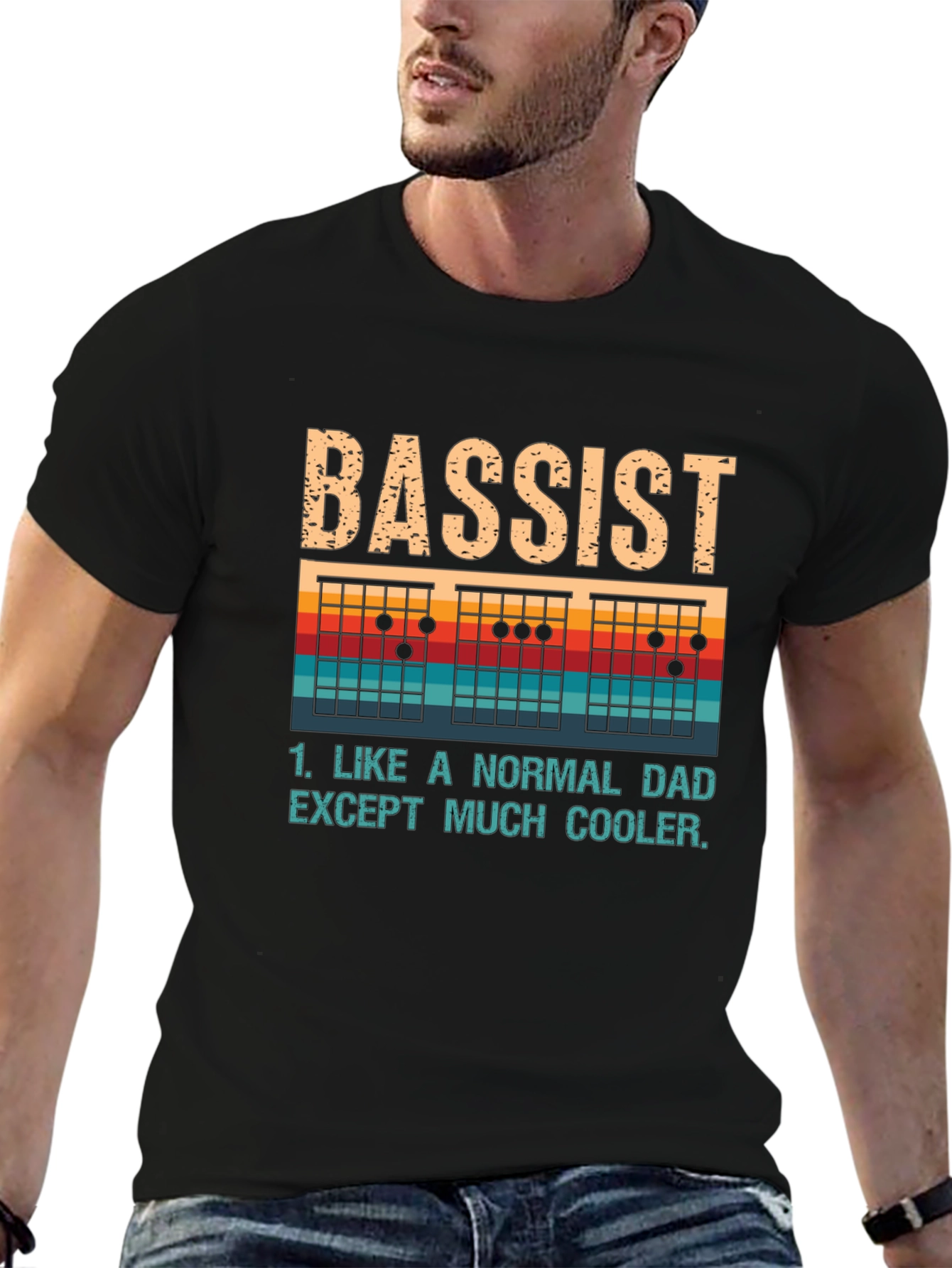 Bassist Dad T-Shirt - Cool Dad Tee
