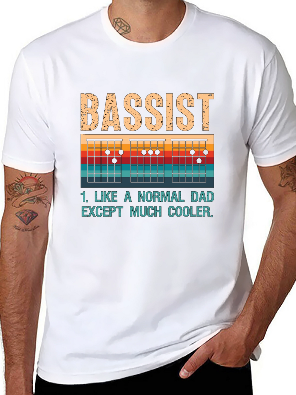 Bassist Dad T-Shirt - Cool Dad Tee