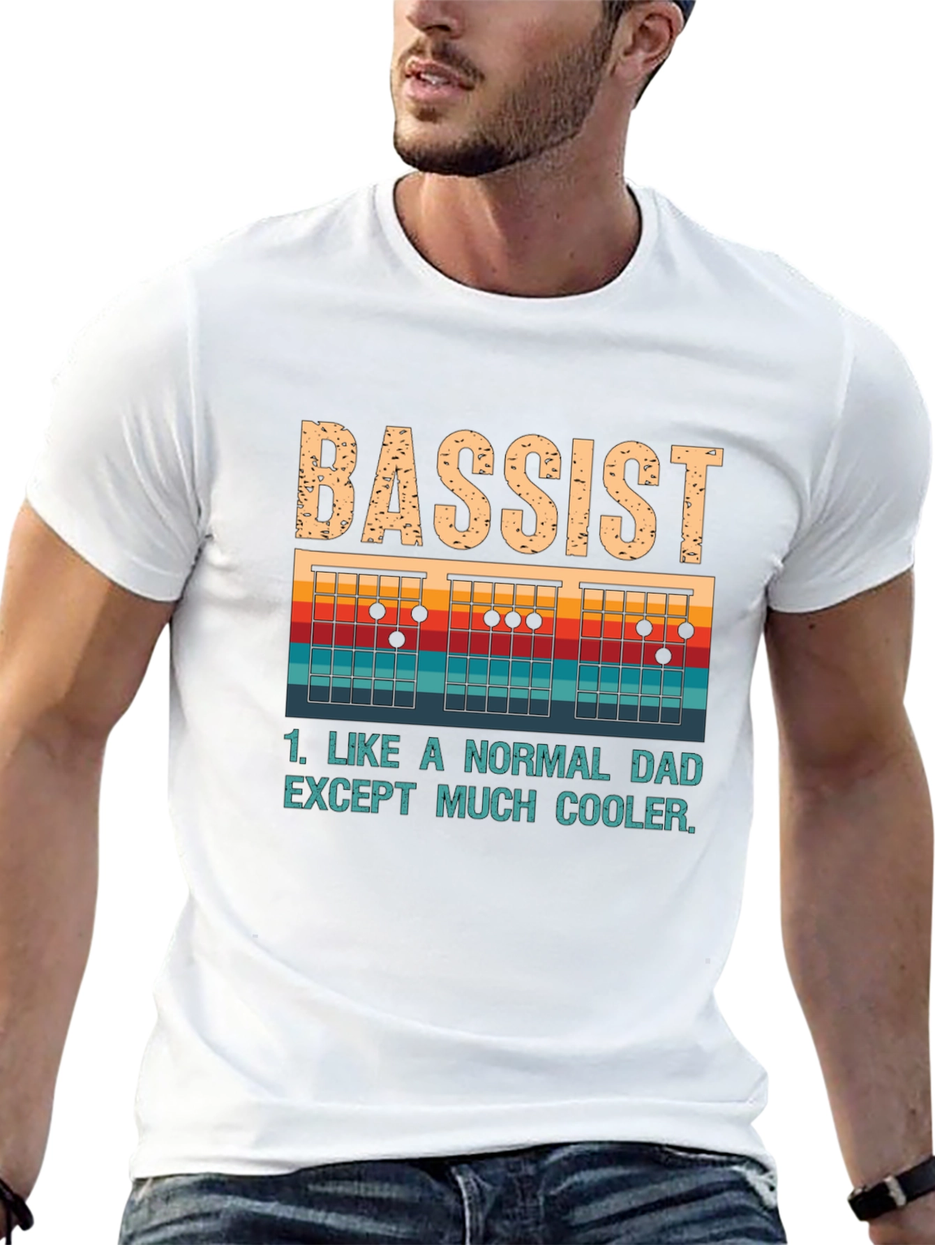 Bassist Dad T-Shirt - Cool Dad Tee