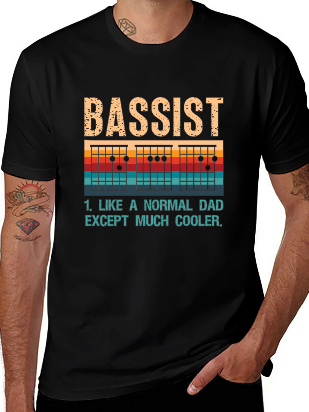 Bassist Dad T-Shirt - Cool Dad Tee